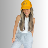 Strong as a mother™ Embroidered Trucker Hat - Yellow