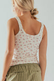 Contrast Stitch Button-Front Top