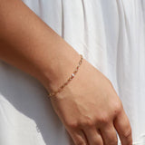 14K Solid Gold Birthstone Connector Charm