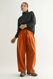 Dune Drift Cotton Blend Wide Leg Pants