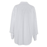 SWEETKAMA White Lapel Collar Botton Down Shirt CY0533