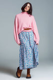 Super Oversized Jumper With High Neck and Balloon Sleeves in