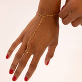 18K Gold PVD Stainless Steel Lip Hand Chain
