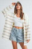 Knitted Stripe Maxi Cardigan