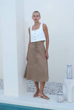 Button Front  Crop Top