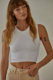 Knit Seamless Ribbed Round Neck Sleeveless Top