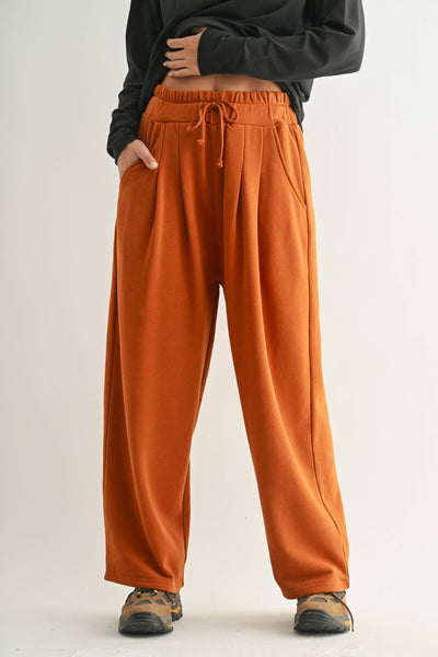 Dune Drift Cotton Blend Wide Leg Pants