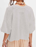 Midi Sleeves Knitted Cardigan