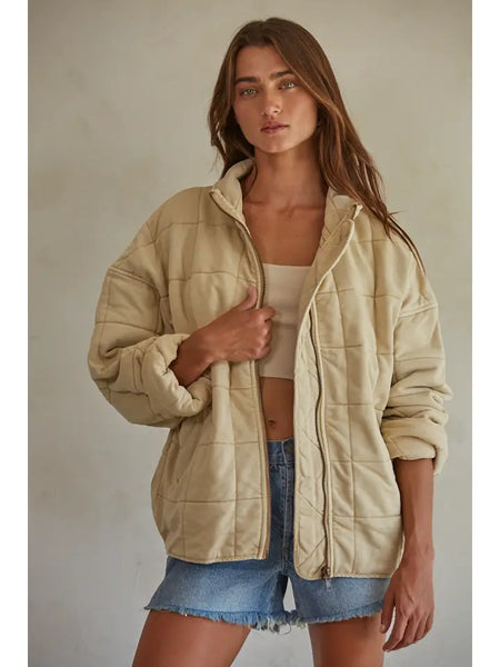 Dolman Quilted Knit Jacket