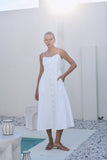 Button Front Cami Midi Dress