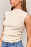 ASYMMETRICAL NECK SWEATER TOP
