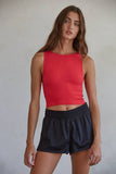 S1021N | Casual Crew Neck Crop Top
