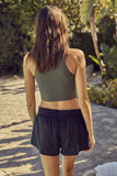S1021N | Casual Crew Neck Crop Top