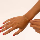 18K Gold PVD Stainless Steel Lip Hand Chain