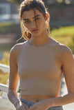 S1021N | Casual Crew Neck Crop Top