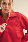 Dove Funnel Neck Half Zip