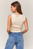 ASYMMETRICAL NECK SWEATER TOP