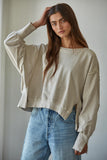 Everyday Hi-Lo Slit Pullover