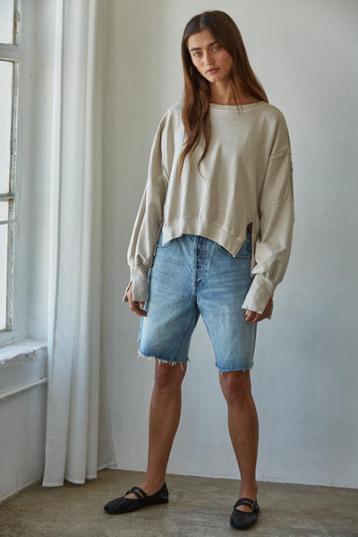 Everyday Hi-Lo Slit Pullover
