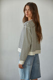 Trace Striped Crew Pullover