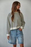 Trace Striped Crew Pullover