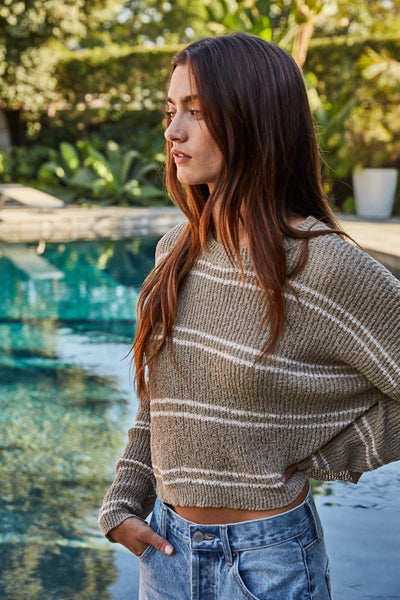 Hawthorne Sweater Top-Olive