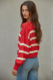Rowan Striped Sweater-Red