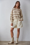 Rowan Striped Sweater-Natural
