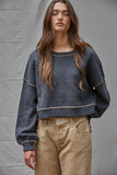 Marina Contrast Seam Pullover
