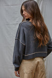 Marina Contrast Seam Pullover