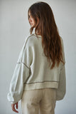Marina Contrast Seam Pullover