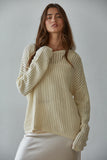 Rouen Open Knit Sweater Top