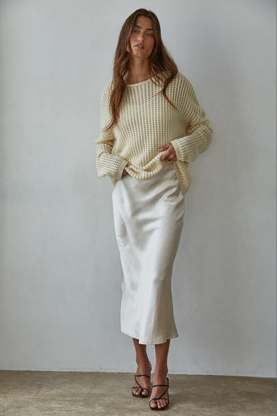 Rouen Open Knit Sweater Top