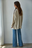 Lotti Contrast Stitch Open Cardigan