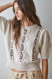 Latice Stitch Sweater Top