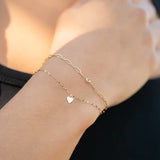 14K Solid Gold Birthstone Connector Charm