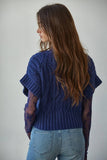 Cali Crochet Round Neck Short Sleeve Top