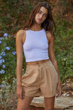 S1021N | Casual Crew Neck Crop Top