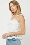 EYELET PEPLUM TOP