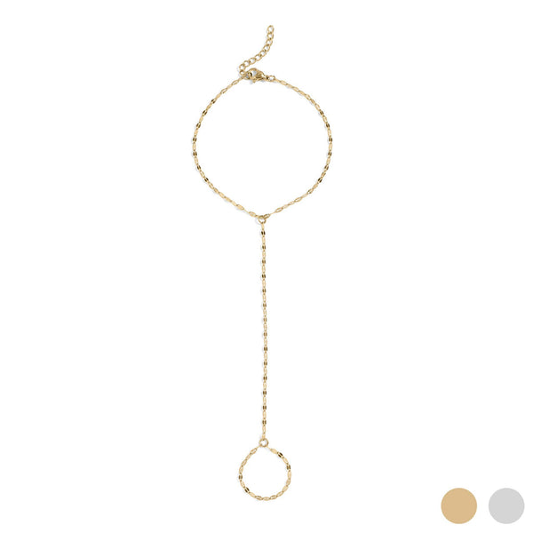 18K Gold PVD Stainless Steel Lip Hand Chain
