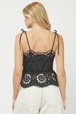 EYELET PEPLUM TOP