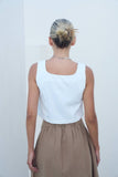 Button Front  Crop Top