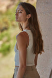 S1021N | Casual Crew Neck Crop Top