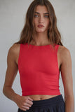 S1021N | Casual Crew Neck Crop Top