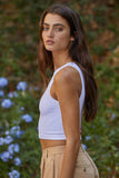 S1021N | Casual Crew Neck Crop Top