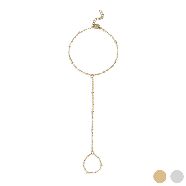 18K Gold PVD Stainless Steel Satellite Hand Chain