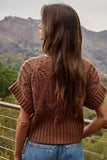 Cali Crochet Round Neck Short Sleeve Top