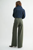Clean Hem Full Length Wide Leg - DARK OLIVE - DP713